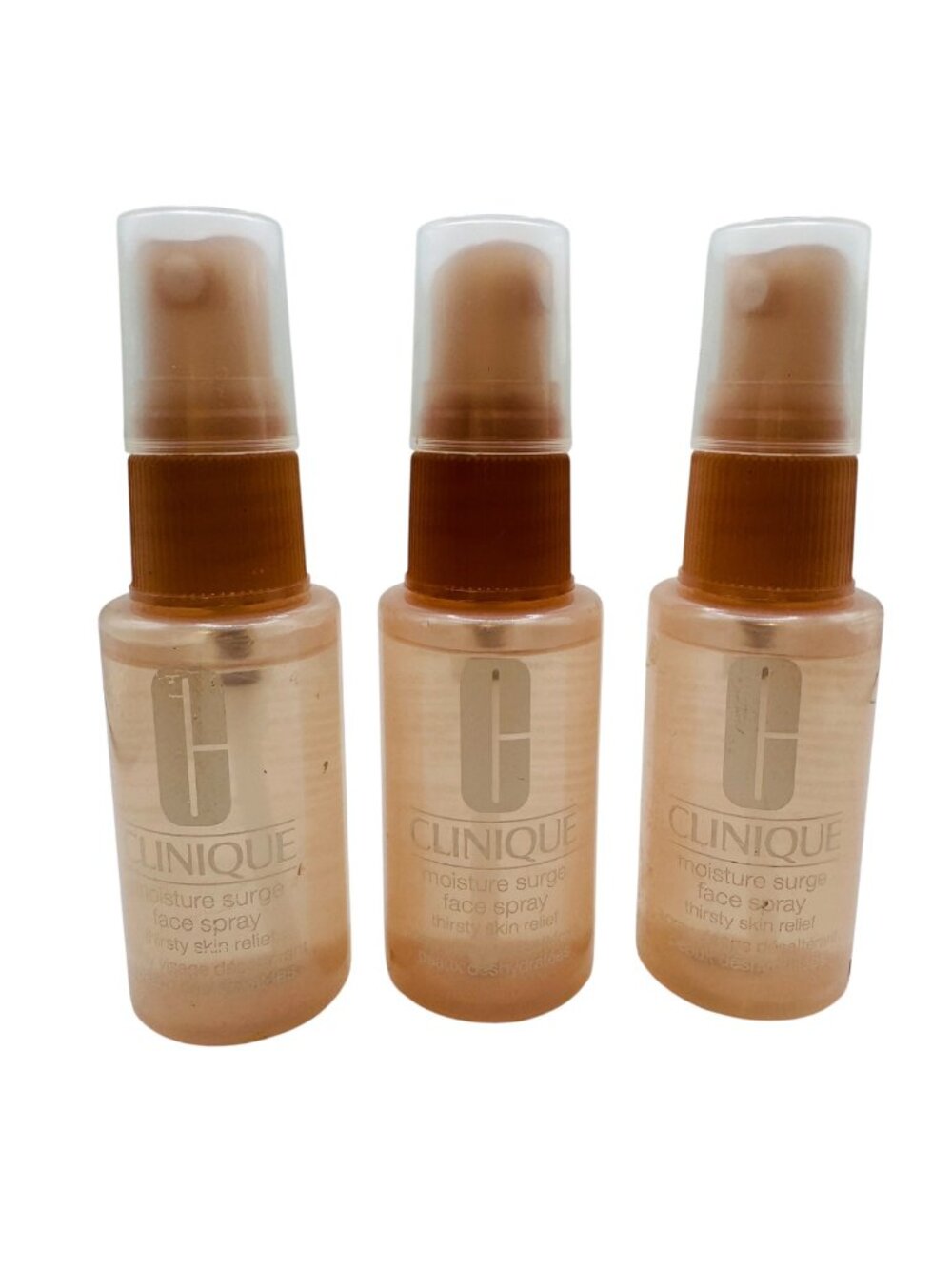 Clinique Moisture Surge Face Spray Trio Travel Size 1oz 100% Fragrance-Free